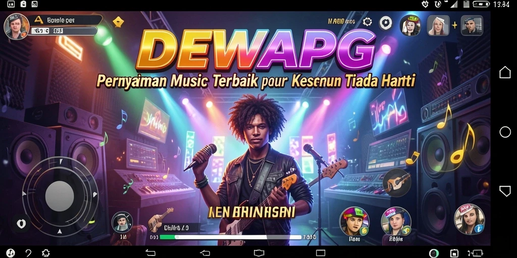 Tampilan gameplay menarik di DEWAPG dengan deretan lagu seru.