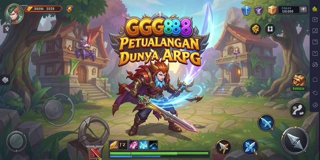 Tangkapan layar GGG888 menampilkan pertempuran seru dalam dunia ARPG.