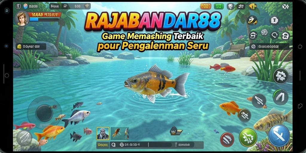 Tampilan gameplay seru dalam RAJABANDAR88 saat memancing.