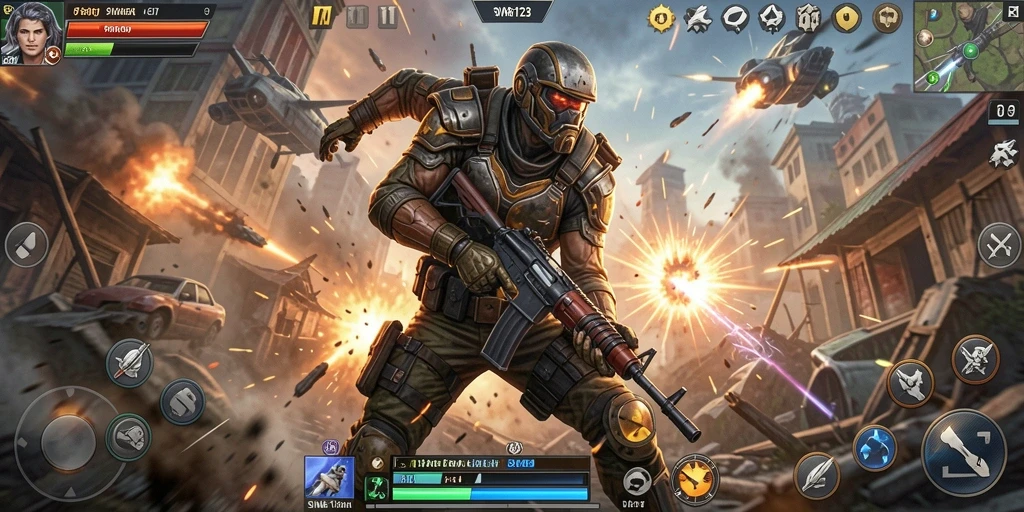 Tangkapan layar gameplay penuh aksi dari SINAR123.